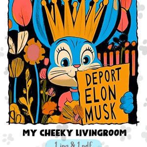 Deport ELON MUSK jpg & pdf Clip Art / Download digitale / Stampa su richiesta / Grafica maglietta Elon 5000x5000 px 300 dpi / Attivista politico