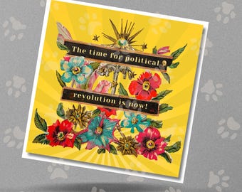 Kunstprint politieke revolutie – muurdecoratie activist (digitale download)