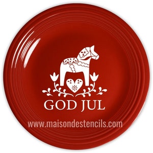 Dala Horse Stencil | God Jul Stencil | Christmas Stencil | Swedish ...