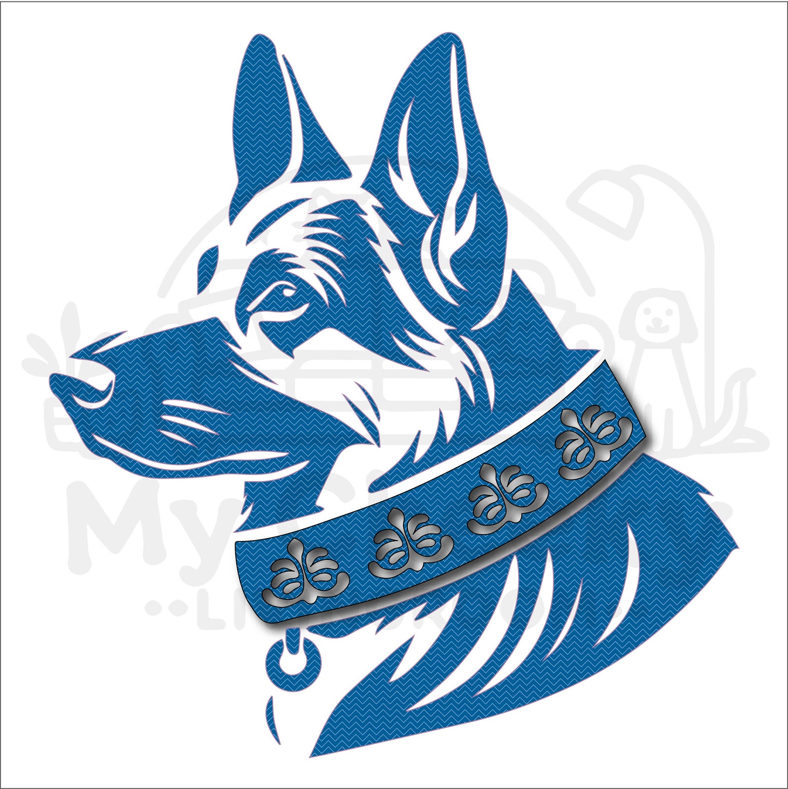 German Shepherd Stencil Puppy Dog Stencil 12x12 Inch 10 Mil