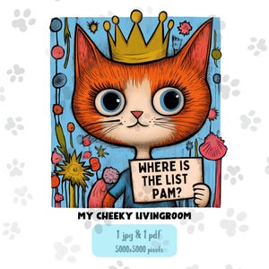 Anti-Trump / RESIST al fascismo / Elenco clienti PAM / Cartello di protesta politica / Arte del gatto / FDT / ClipArt Download digitale Adesivo politico