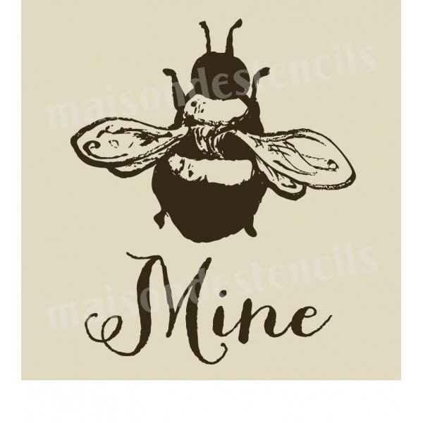 Euro Stencil Designs  Bee Mine Valentine Love Wedding 12 x 12 inch stencil