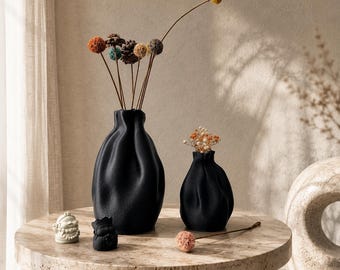 Juego de jarrones de tela, soporte para flores secas, centro de mesa moderno y minimalista para oficina, regalo de boda, decoración del hogar, pieza decorativa para mesita de noche de dormitorio.