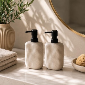 Keramik Seifenspender Badezimmer Accessoire Shampoo Flasche Lotion Pumpe Keramik Flasche Minimalist Dusche Spa Stil Zen Home Essential Organizer