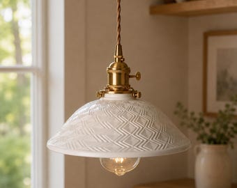 Japanse keramische hanglamp, Scandinavische retro E27, bronskleurige hanglamp voor thuis, hotel of bar.