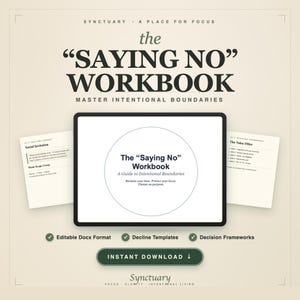 El cuaderno de ejercicios para decir no: Guía para establecer límites digitales y recuperar tu tiempo y paz.