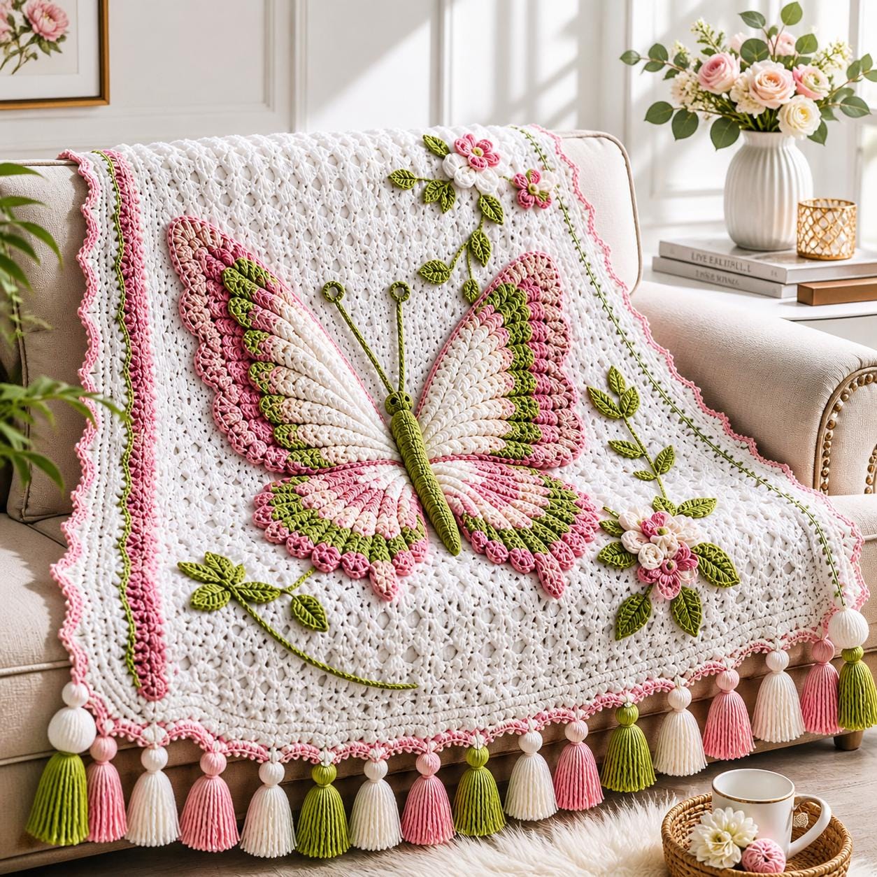 Mandala style crochet blanket pattern - Etsy 日本