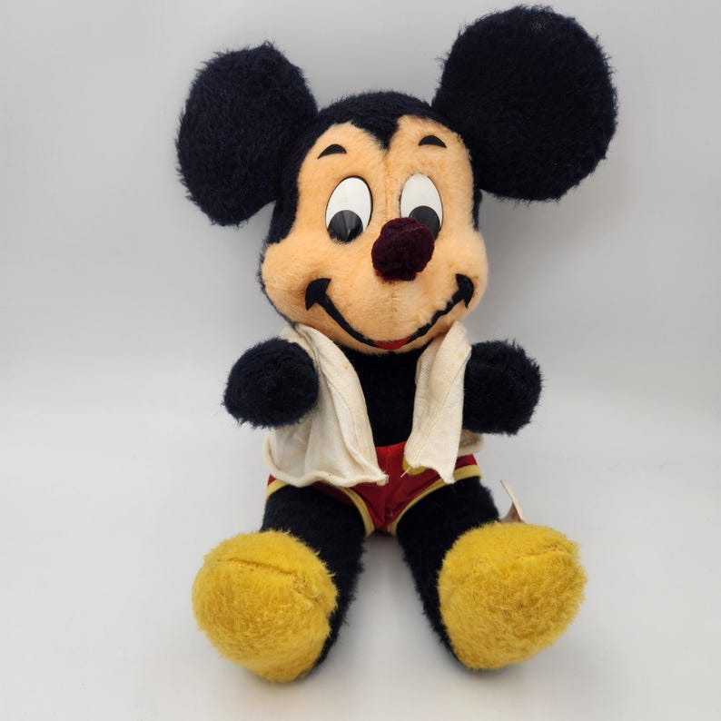 Vintage 1960's Mickey Mouse Plush Walt Disney Productions 12inch Made in USA image 6