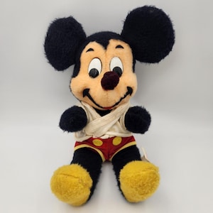 Vintage 1960's Mickey Mouse Plush Walt Disney Productions 12inch Made in USA image 1