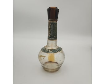 Botella de vidrio vacía de licor de chocolate y naranja Sabra Vintage, Israel Park Avenue, Nueva York