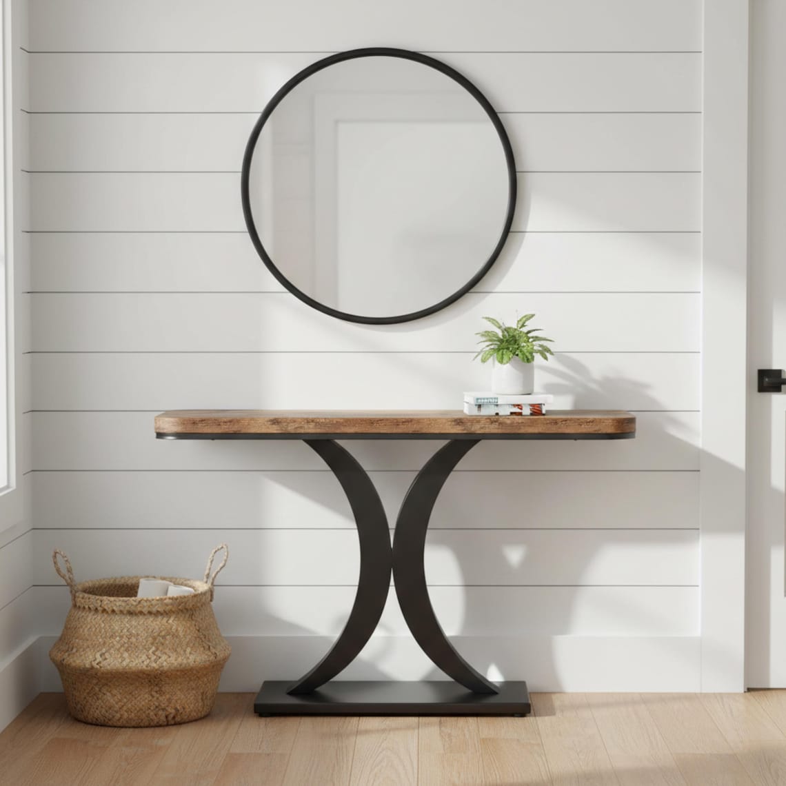 40 Inch Industrial Console Table, Narrow Entryway Foyer Accent Table - Etsy