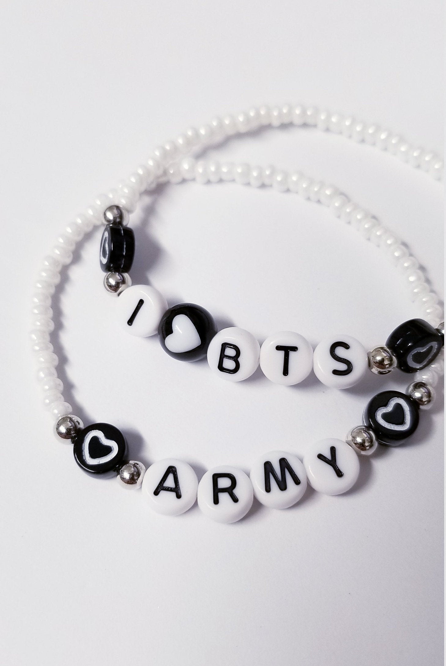 BTS Army Bracelets/ Custom word name or initials Bracelet/ | Etsy