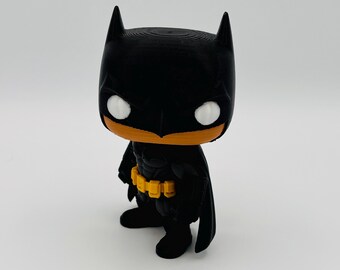 3D Printed Chibi Superhero Figurine | Multi-Color Detail Desk Decor, Fan Art Collectible