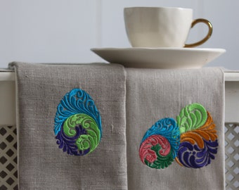 Kitchen towel, Easter towel, Tea towel, Hand towel, Linen towel, Embroidery towel