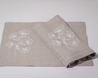 Linen place mats, Gray placemats, Farmhouse placemats