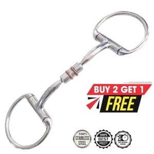 Western Eggbutt Bit Copper Roller Mouth Snaffle Horse Bits All Sizes