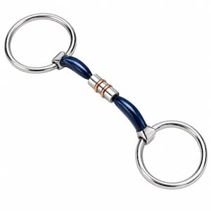 Ecavallo Gear Horse Lösringsbett Blå Sweet Iron Koppar Roller Mouth Tränsbett
