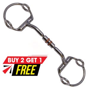 Horse Gag Bit Barrel Copper Roller Mouth Stainless Steel Snaffle Bit All Size