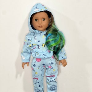 18 zoll Puppen Puppen Sweatshirt spacig bedruckt