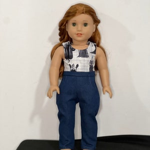 18 inch doll outfit Villains top with jeans