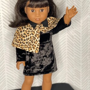 18 inch doll dress caped kitty