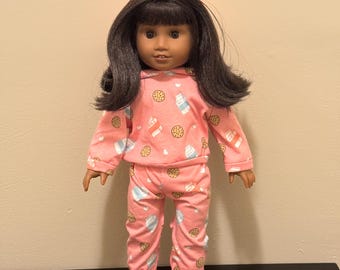18 inch doll Cookies and Milk print sweatsuit