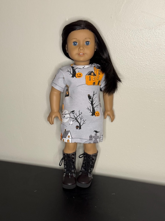18 inch doll clothes Haunted house print T-shirt Dress