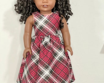 18 inch doll outfit plaid dress