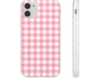 Pink Gingham Phone Case | Plaid Check Pattern, Pink Cover for iPhone & Samsung Galaxy