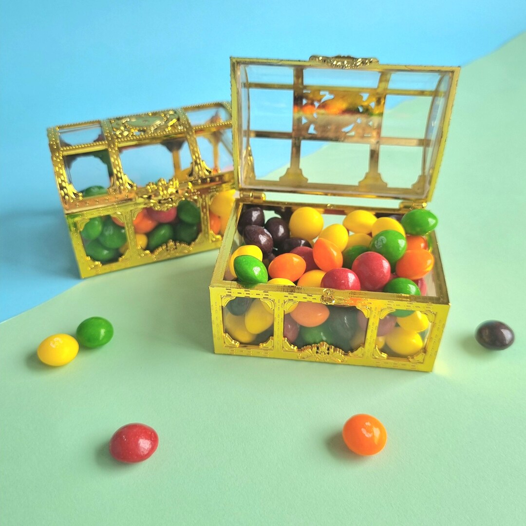 Candy Chest Box Treasure Chest Lolly Party Favour Pirate Birthday Sweet Box Gold Candy ...