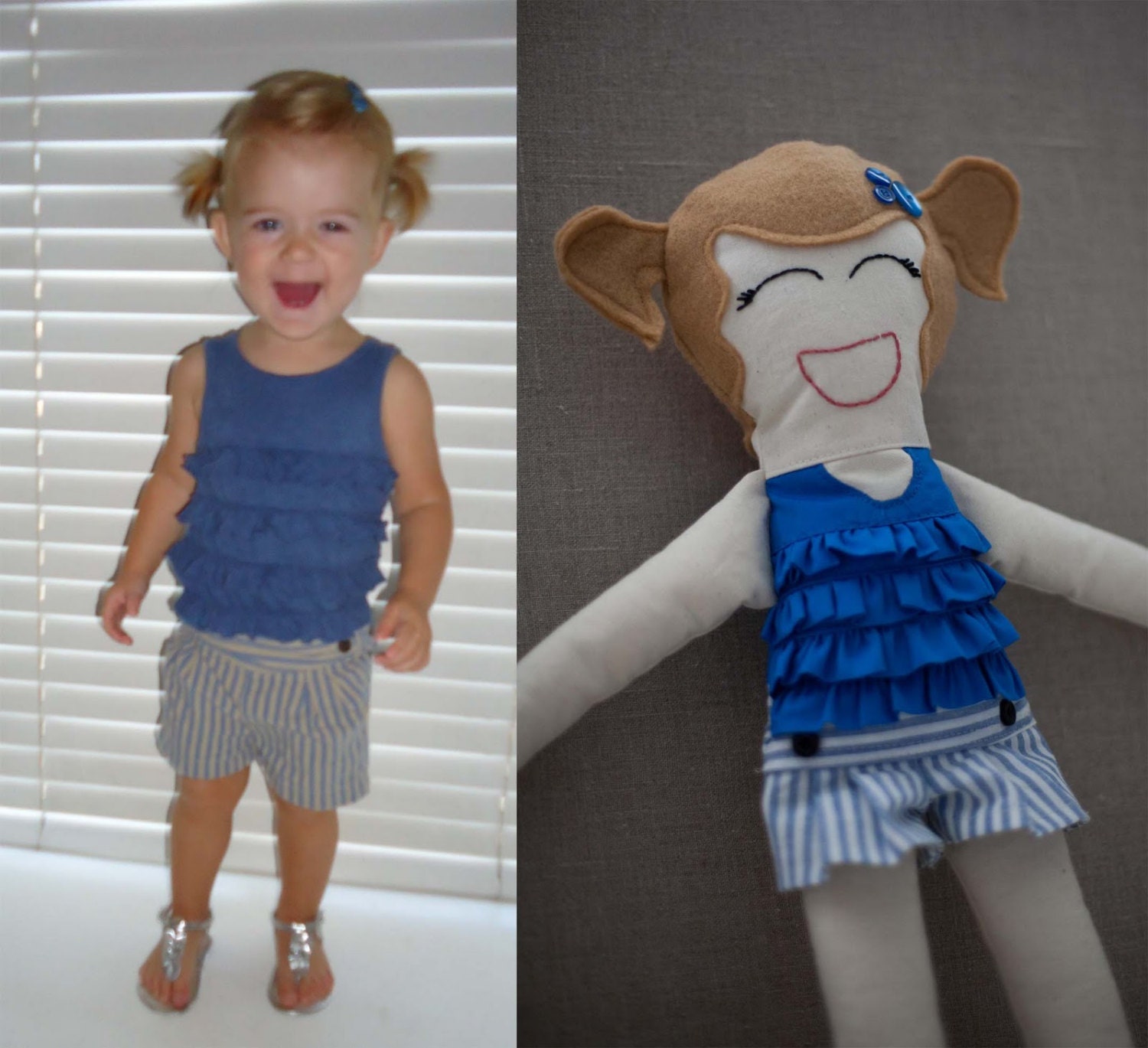Custom rag doll made to look like your child with hand Etsy