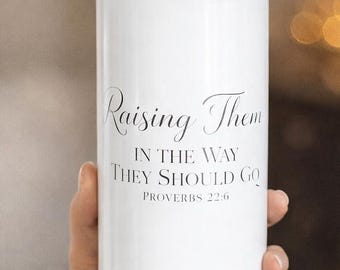 Vaso con versículo bíblico de Proverbios, vaso para mamás cristianas, vaso con versículo bíblico, acero inoxidable de 20 oz.