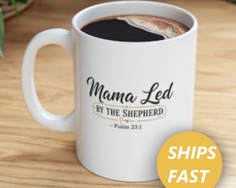 Taza de cerámica "Mamá guiada por Dios"