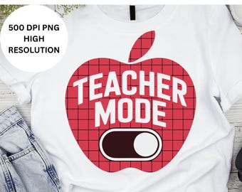 Mode enseignant désactivé SVG, conception de chemise Apple drôle, vacances d'été (téléchargement numérique)