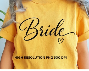 Design élégant de calligraphie de mariée, EVJF PNG SVG (téléchargement numérique)
