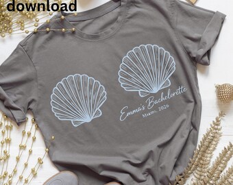 Chemise de célibataire de plage personnalisée png : svg tenue de mariée sirène, t-shirt bach party côtier svg | téléchargement immédiat