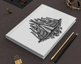 Rabbit Circus Hardcover Journal, Matte Cover | Circus Animal Illustration