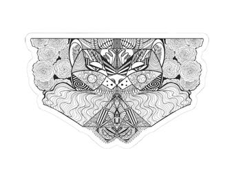 Lion Sunrise Rose Stickers