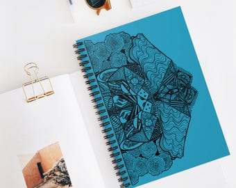 Lion Sunrise Rose Spiral Notebook | Ruled Journal