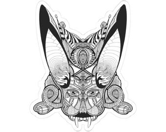Venetian Carnival Rabbit Mask Stickers | Kiss-Cut Sticker Sheet