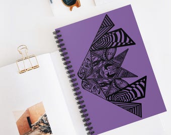 Unicorn Moth Notebook | Spiral Ruled Journal