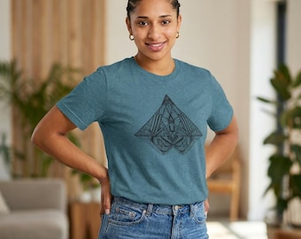 Caged Gem Heart T-Shirt | Gemstone Heart Graphic Tee