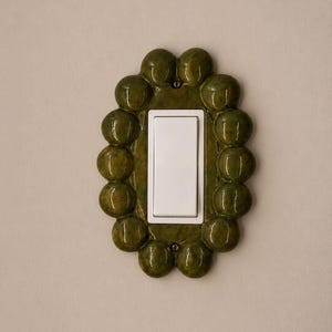 Handmade Decorative Outlet Cover | Modern Wall Accent | Ceramic Plug Cover | Unique Home Decor | Custom Color Available