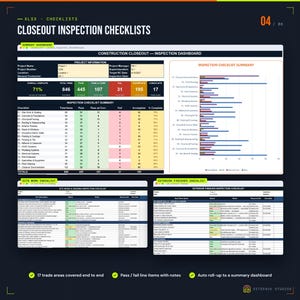 US Construction Closeout Toolkit | AIA Punch List Tracker, Substantial Completion, Handover and Closeout Templates | Excel & Word image 6