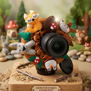 Felt lens buddy with auditory attention grabber