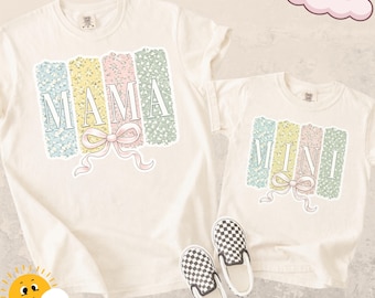 Comfort Colors® Cute Mama Mini Shirt Matching Mother Daughter Summer Outfit Mother's Day Shirt Spring Mom Daughter Tees
