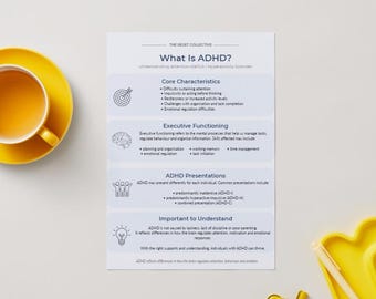 ADHD Infographic Printable | Neurodiversity Education Resource (Digital Download)