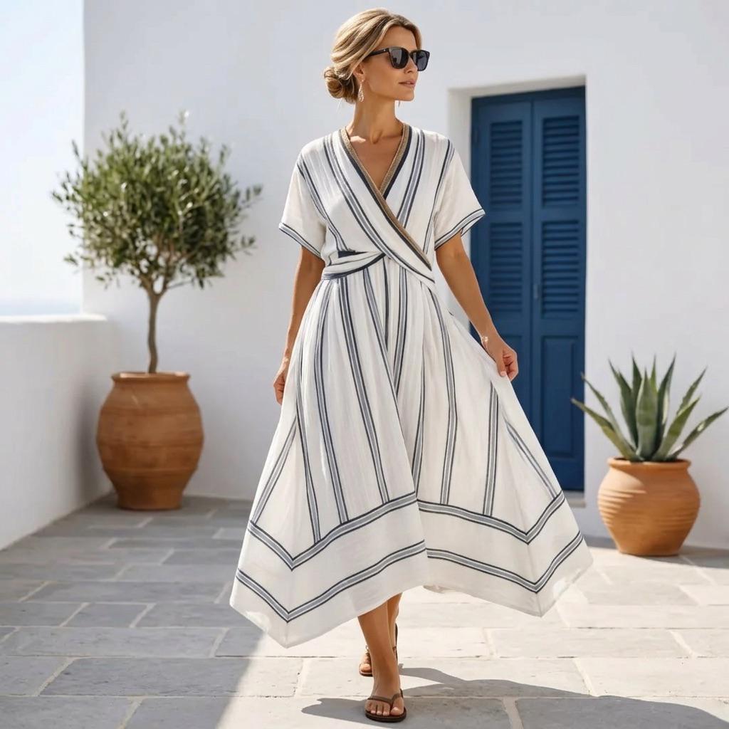 knee length dresses for ladies ever AMOUR|V-Neck Long Split Sleeve Empire Waist Applique Wedding Dres main image 1
