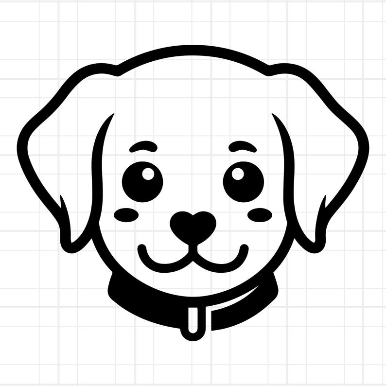Golden Retriever Svg , Cute Dog Face Svg, Kawaii Retriever Puppy Png ...