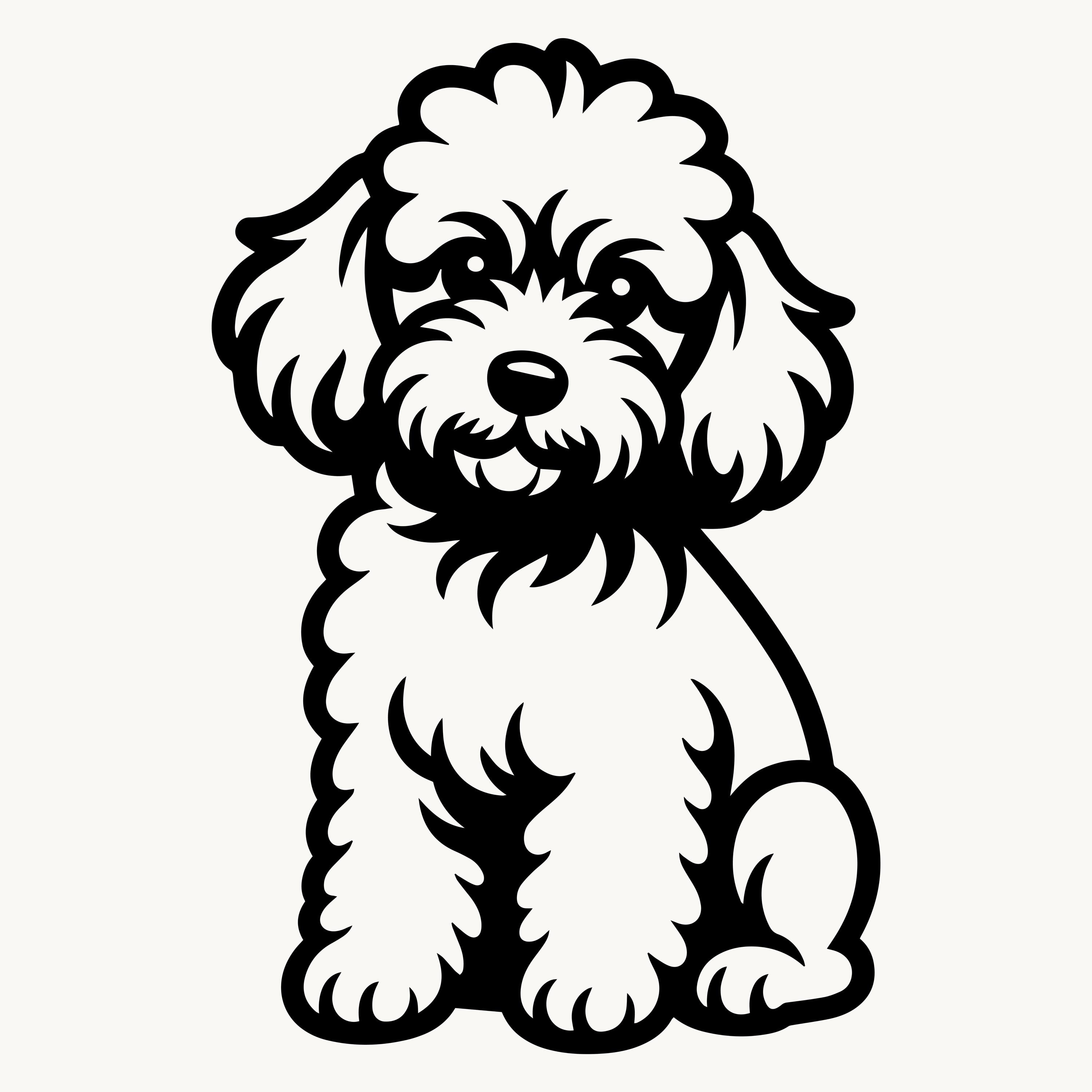 プードルの顔 svg - Etsy 日本